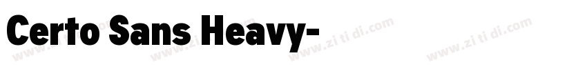 Certo Sans Heavy字体转换